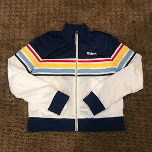Multicolor retro Wilson women’s bomber jacket